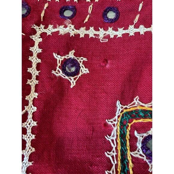 Lot Of 6 UNBRANDED Vintage Indian Middle Eastern Hand Embroidered Pillow Cases - Picture 8 of 13